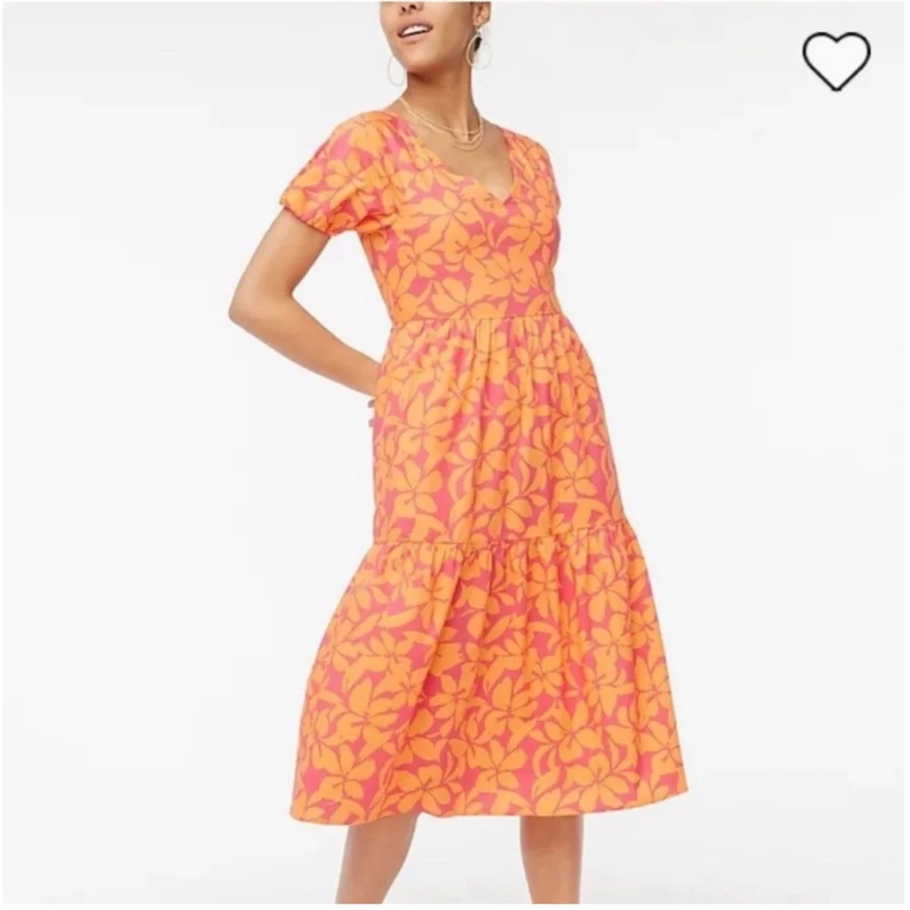 J. Crew Tiered Midi Dress